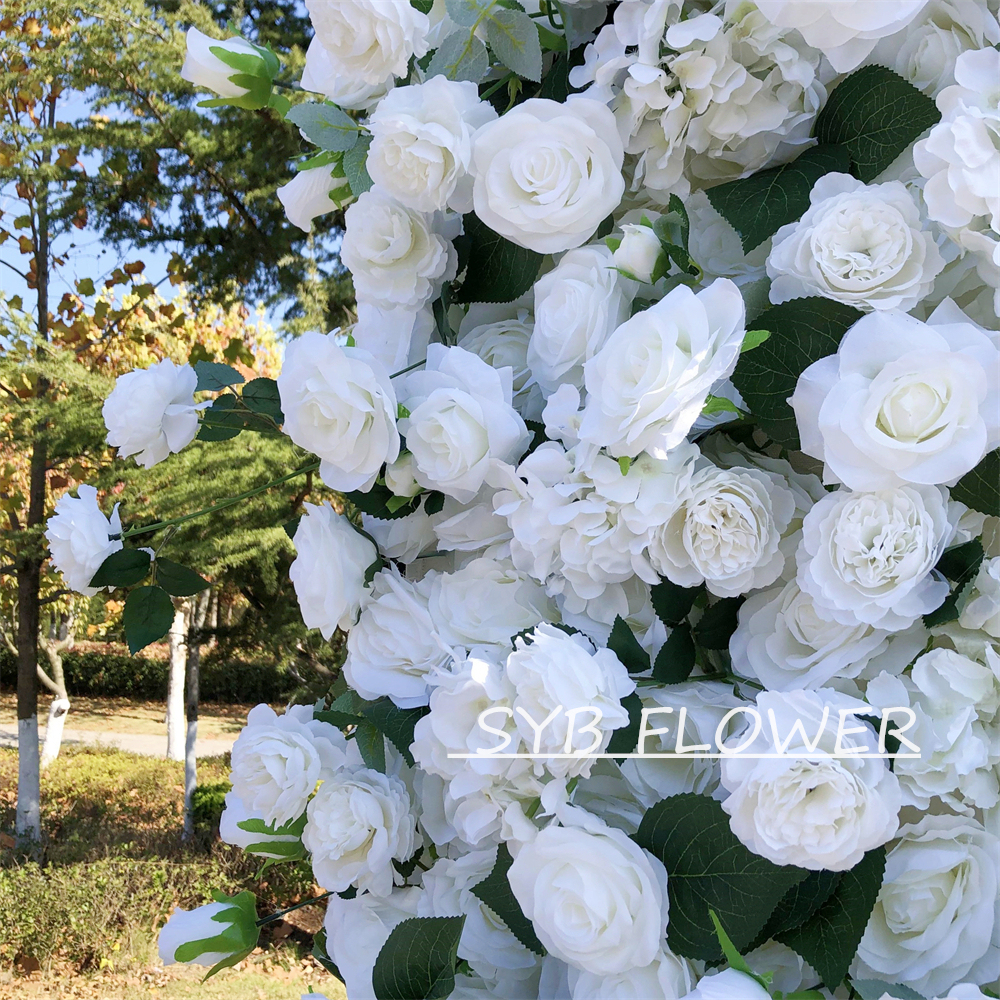 AC-034 Customized Wedding Arch Silk Artificial Flowers Gate Flowers Wedding Arch Backdrop For Wedding Entrance Decoration