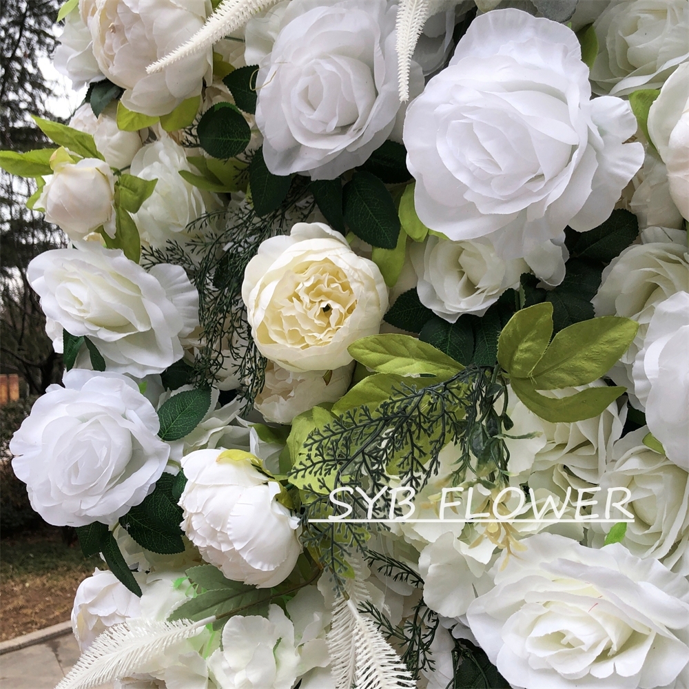 #264 Customized 3D/5D Cloth Back Roll up Articifial Flower Wall Backdrop For Wedding Event Party Decoration