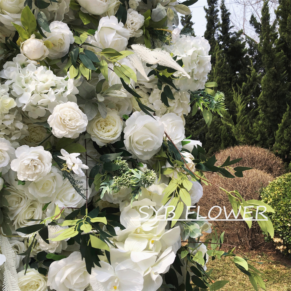 #265 Customized 3D/5D Cloth Back Roll up Articifial Flower Wall Backdrop For Wedding Event Party Decoration