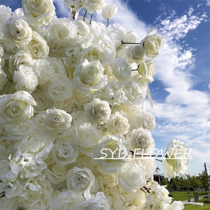 AC-004 Customized Wedding Arch Silk Artificial Flowers Gate Flowers Wedding Arch Backdrop For Wedding Entrance Decoration