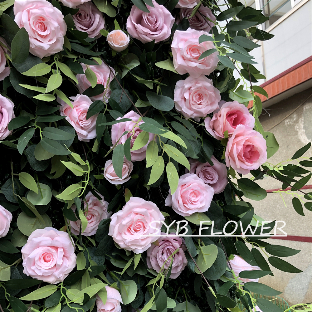 #300 Customized 3D/5D Cloth Back Roll up Articifial Flower Wall Backdrop For Wedding Event Party Decoration