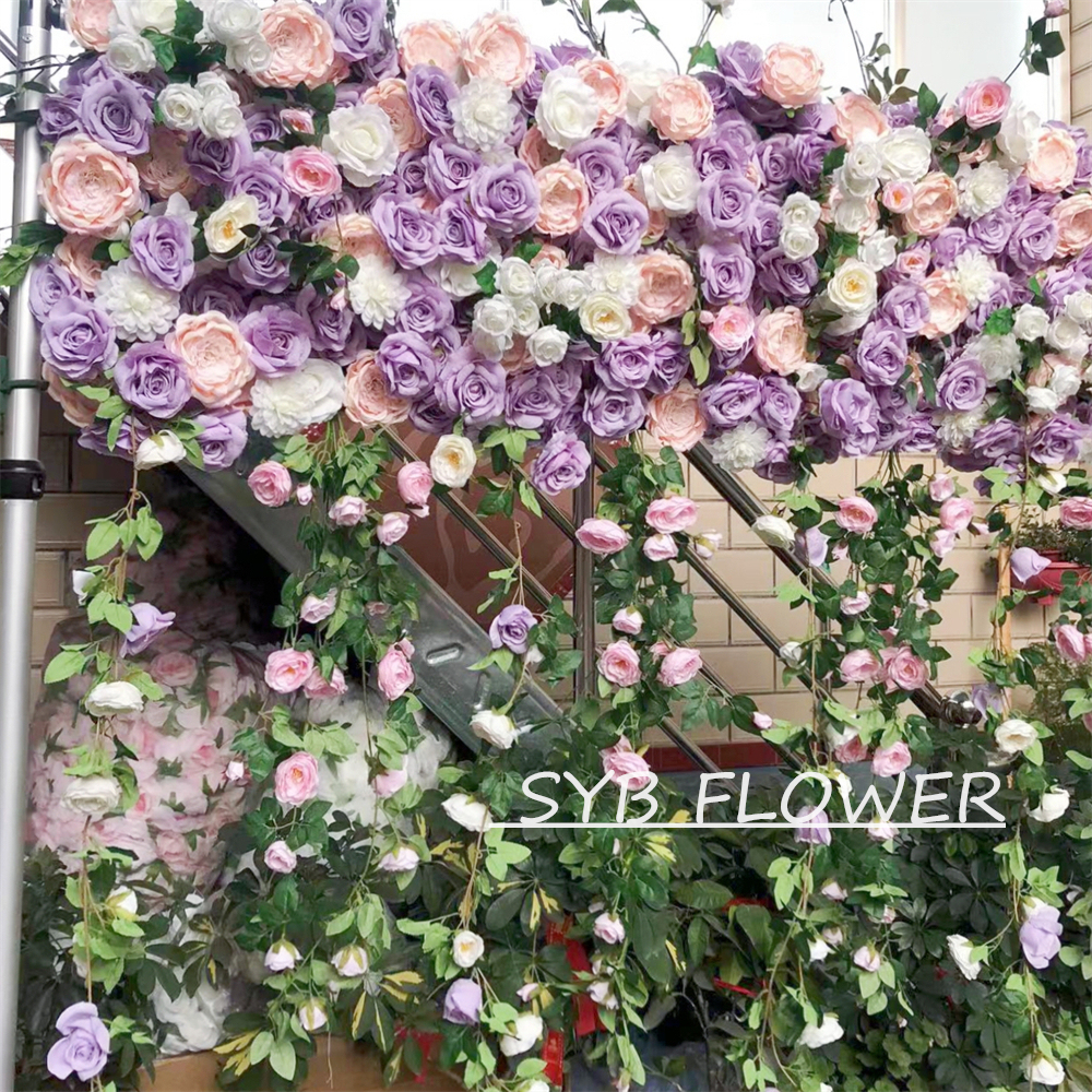 AC-006 Customized Wedding Arch Silk Artificial Flowers Gate Flowers Wedding Arch Backdrop For Wedding Entrance Decoration