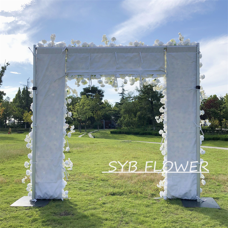 AC-004 Customized Wedding Arch Silk Artificial Flowers Gate Flowers Wedding Arch Backdrop For Wedding Entrance Decoration