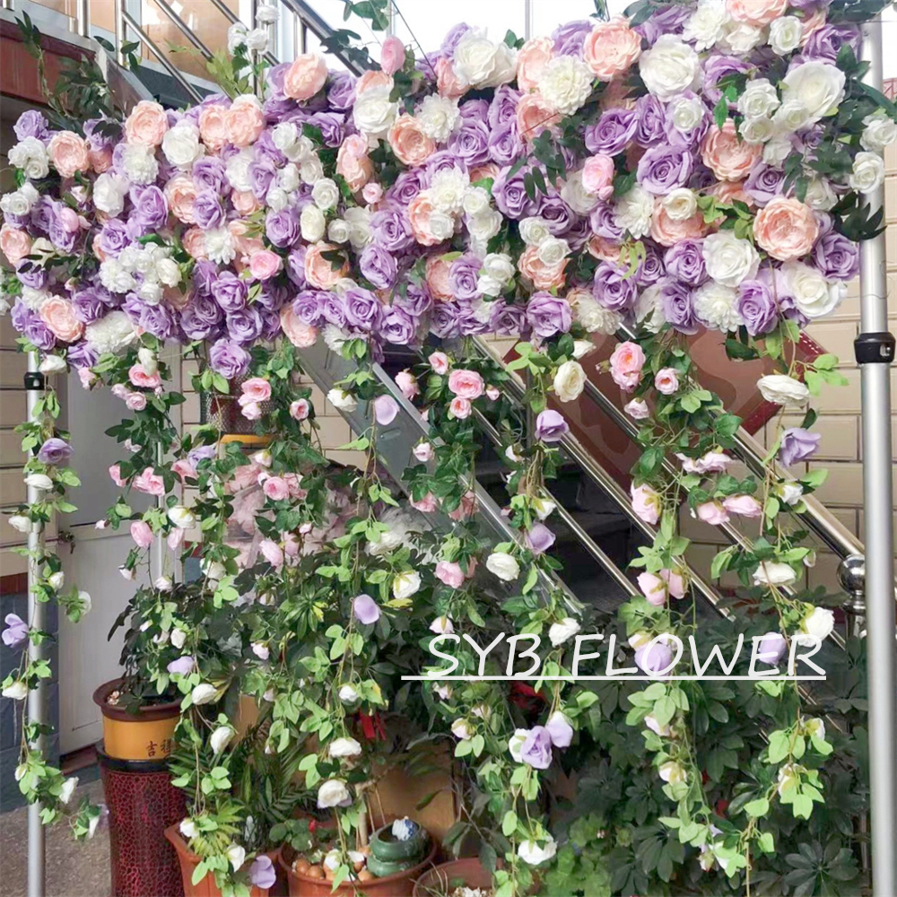AC-006 Customized Wedding Arch Silk Artificial Flowers Gate Flowers Wedding Arch Backdrop For Wedding Entrance Decoration
