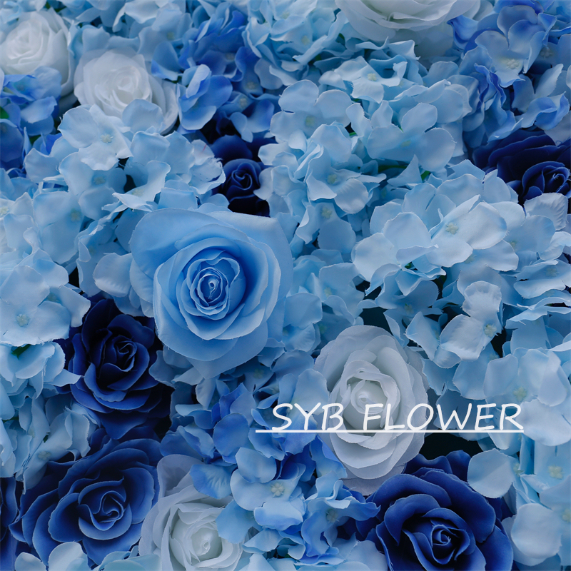 #BD054 Customized 3D/5D Cloth Back Roll up Articifial Flower Wall Backdrop For Wedding Event Party Decoration