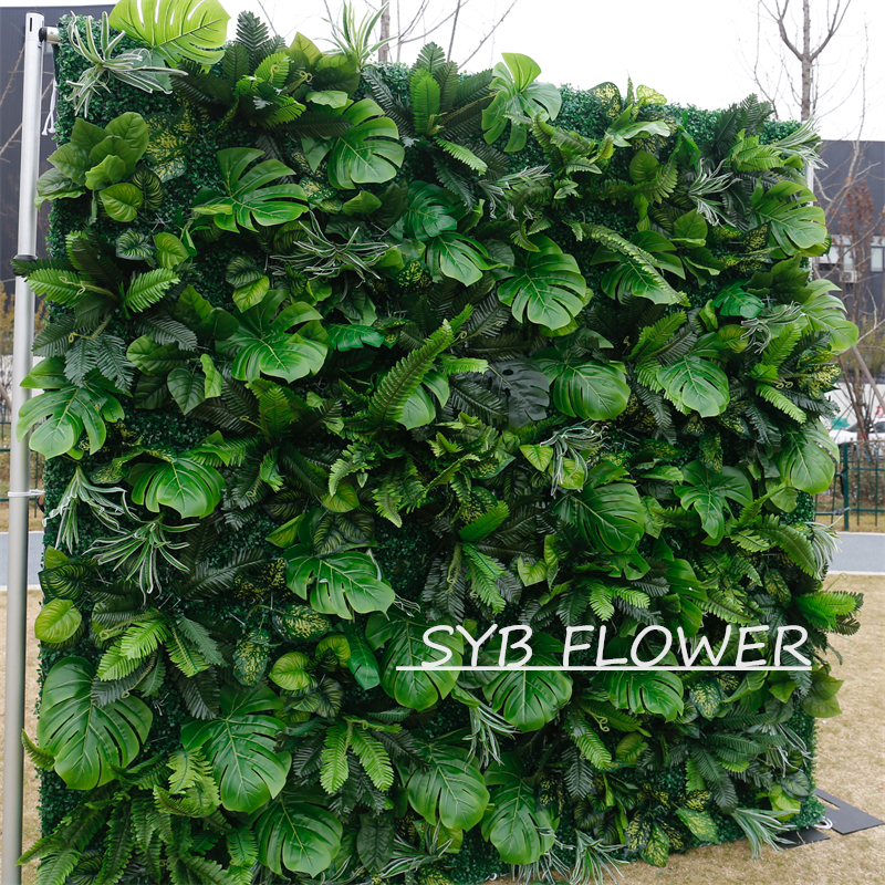 #HE-BD100 Customized 3D/5D Cloth Back Roll up Articifial Flower Wall Backdrop For Wedding Event Party Decoration