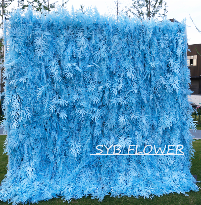 #HE-BD110 Customized 3D/5D Cloth Back Roll up Articifial Flower Wall Backdrop For Wedding Event Party Decoration