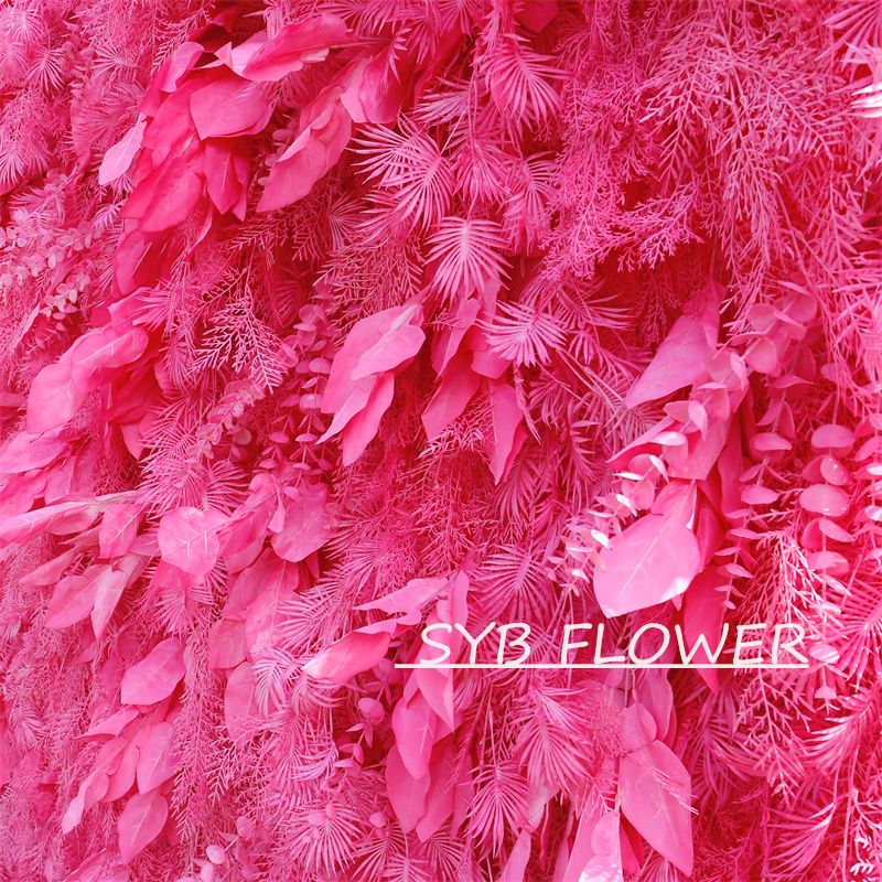 #HE-BD063 Customized 3D/5D Cloth Back Roll up Articifial Flower Wall Backdrop For Wedding Event Party Decoration