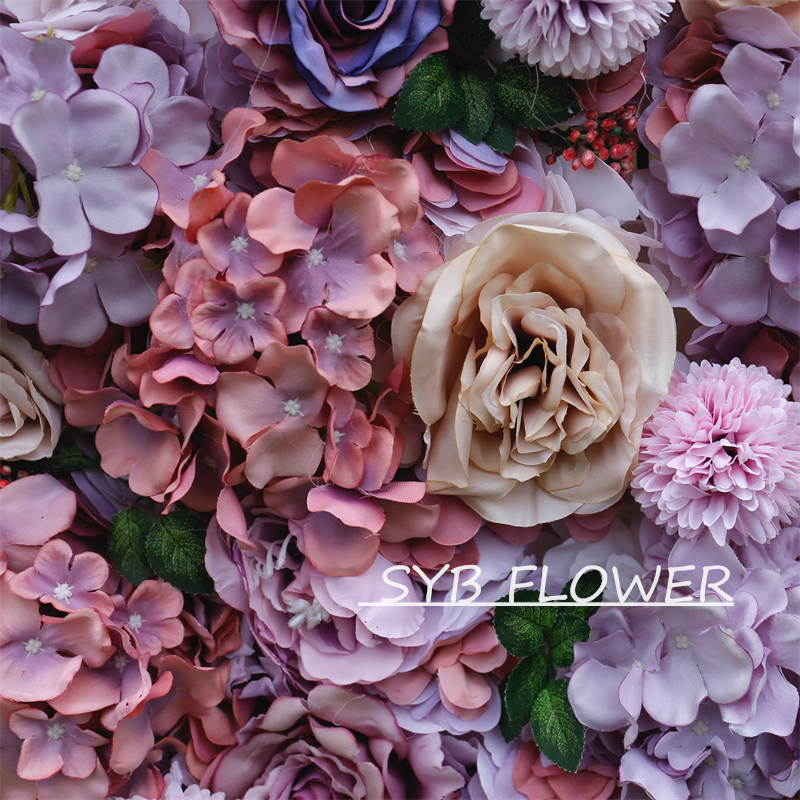#BD108 Customized 3D/5D Cloth Back Roll up Articifial Flower Wall Backdrop For Wedding Event Party Decoration