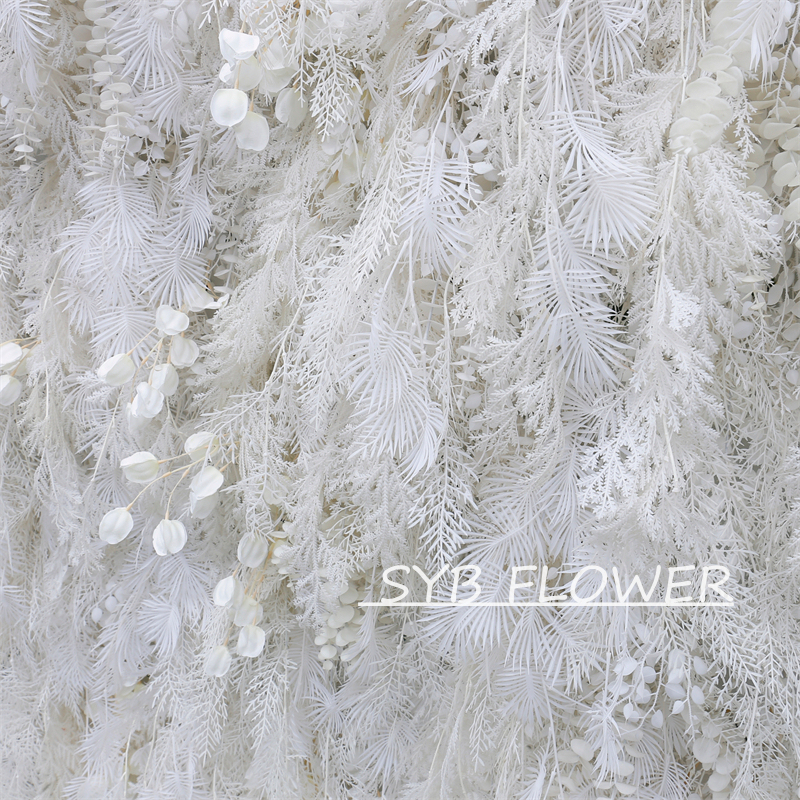 #HE-BD029 Customized 3D/5D Cloth Back Roll up Articifial Flower Wall Backdrop For Wedding Event Party Decoration