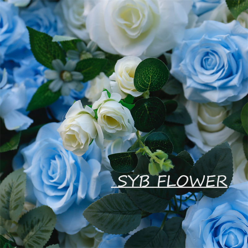 #BD088 Customized 3D/5D Cloth Back Roll up Articifial Flower Wall Backdrop For Wedding Event Party Decoration