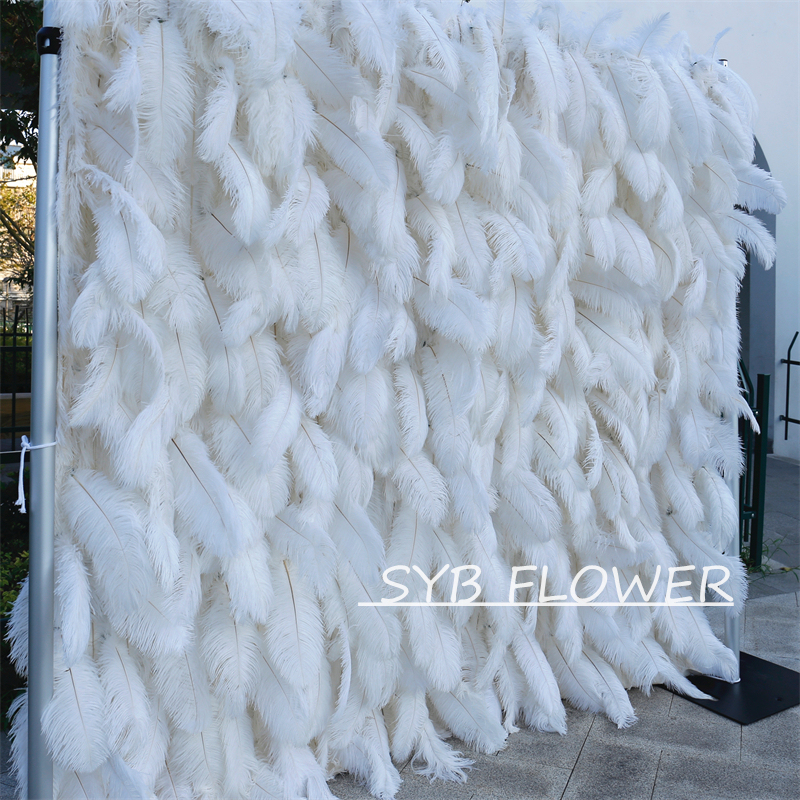 #HE-BD056 Customized 3D/5D Cloth Back Roll up Articifial Flower Wall Backdrop For Wedding Event Party Decoration