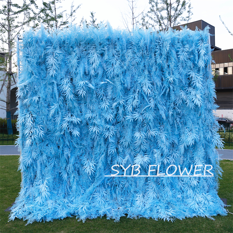 #HE-BD110 Customized 3D/5D Cloth Back Roll up Articifial Flower Wall Backdrop For Wedding Event Party Decoration
