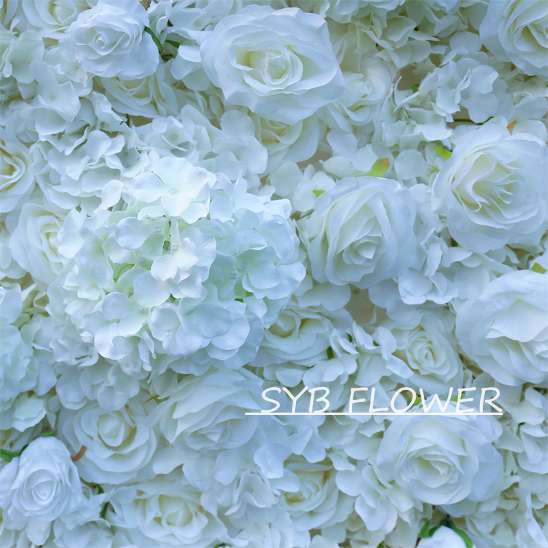 #BD061 Customized 3D/5D Cloth Back Roll up Articifial Flower Wall Backdrop For Wedding Event Party Decoration