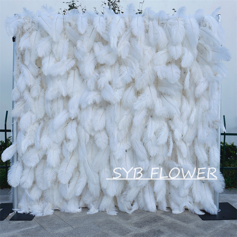 #HE-BD056 Customized 3D/5D Cloth Back Roll up Articifial Flower Wall Backdrop For Wedding Event Party Decoration