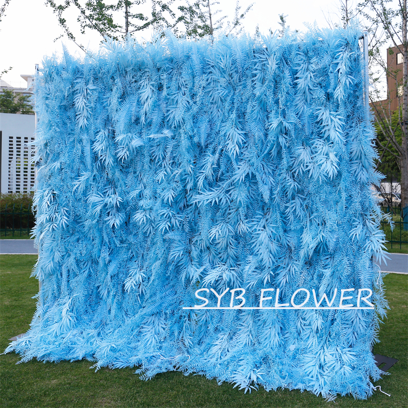 #HE-BD110 Customized 3D/5D Cloth Back Roll up Articifial Flower Wall Backdrop For Wedding Event Party Decoration