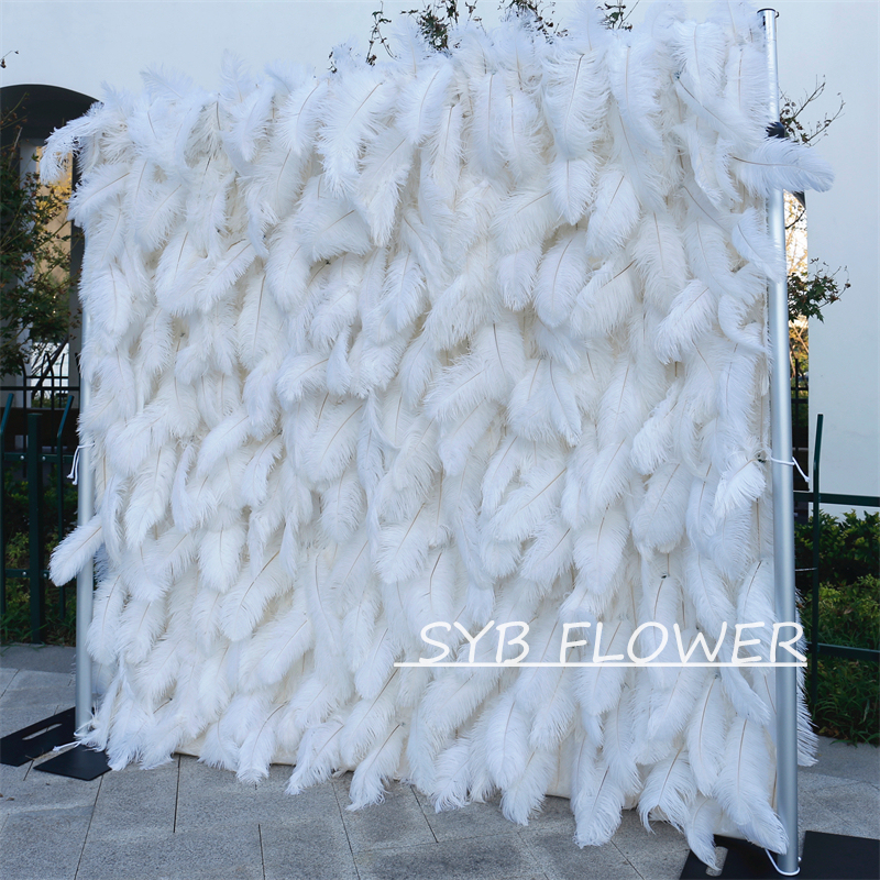 #HE-BD056 Customized 3D/5D Cloth Back Roll up Articifial Flower Wall Backdrop For Wedding Event Party Decoration