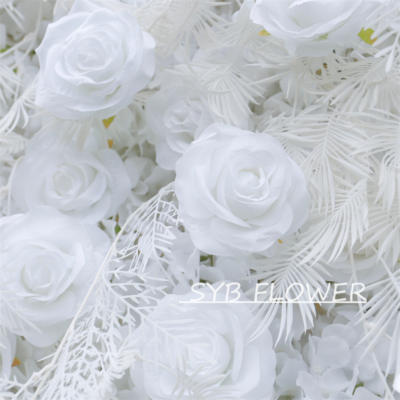 #BD089 Customized 3D/5D Cloth Back Roll up Articifial Flower Wall Backdrop For Wedding Event Party Decoration
