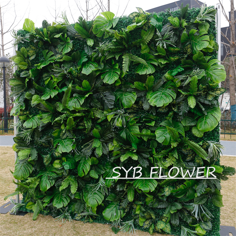 #HE-BD100 Customized 3D/5D Cloth Back Roll up Articifial Flower Wall Backdrop For Wedding Event Party Decoration