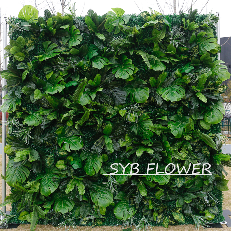#HE-BD100 Customized 3D/5D Cloth Back Roll up Articifial Flower Wall Backdrop For Wedding Event Party Decoration