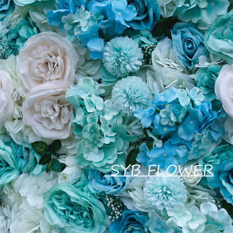 #BD109 Customized 3D/5D Cloth Back Roll up Articifial Flower Wall Backdrop For Wedding Event Party Decoration
