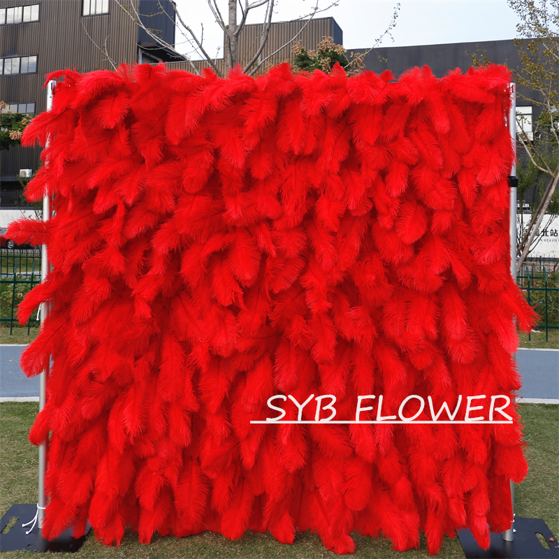 #HE-BD069 Customized 3D/5D Cloth Back Roll up Articifial Flower Wall Backdrop For Wedding Event Party Decoration