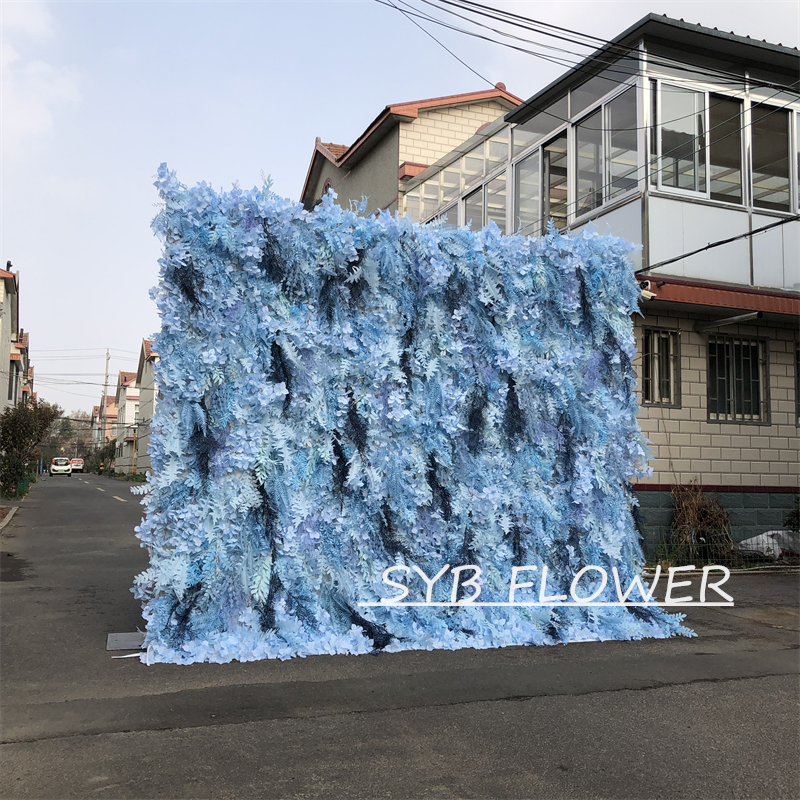 #310 Customized 3D/5D Cloth Back Roll up Articifial Flower Wall Backdrop For Wedding Event Party Decoration
