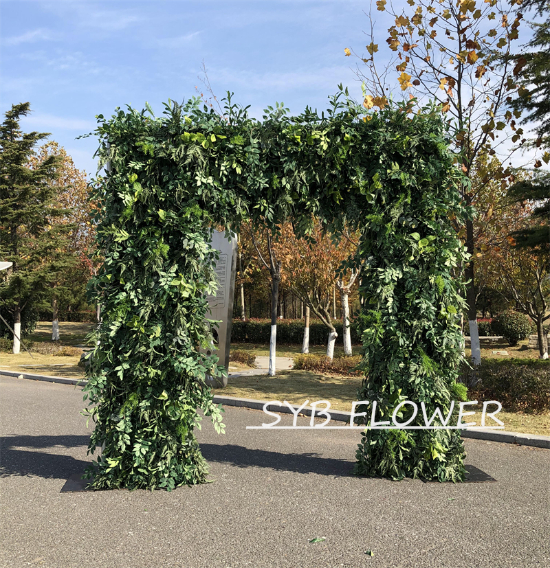 AC-033 Customized Wedding Arch Silk Artificial Flowers Gate Flowers Wedding Arch Backdrop For Wedding Entrance Decoration