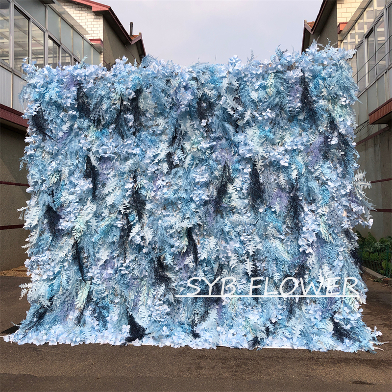 #310 Customized 3D/5D Cloth Back Roll up Articifial Flower Wall Backdrop For Wedding Event Party Decoration