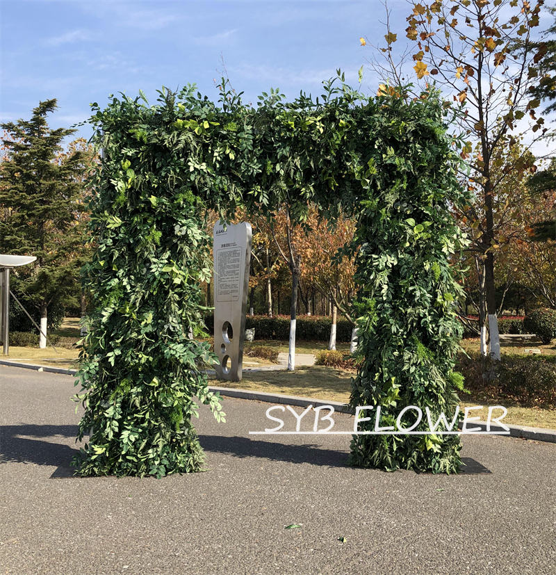 AC-033 Customized Wedding Arch Silk Artificial Flowers Gate Flowers Wedding Arch Backdrop For Wedding Entrance Decoration