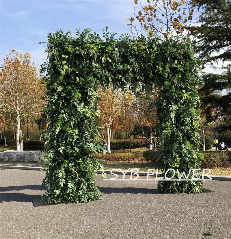 AC-033 Customized Wedding Arch Silk Artificial Flowers Gate Flowers Wedding Arch Backdrop For Wedding Entrance Decoration