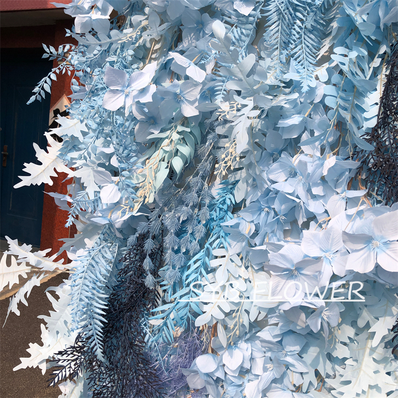 #310 Customized 3D/5D Cloth Back Roll up Articifial Flower Wall Backdrop For Wedding Event Party Decoration