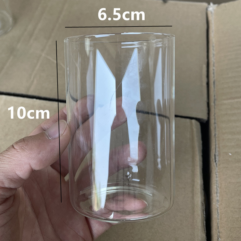 Hand Made Clear Cylinder Vase Glass Candle Borosilicate Jars Holders For Pillar Candles Empty Large Candle Jars