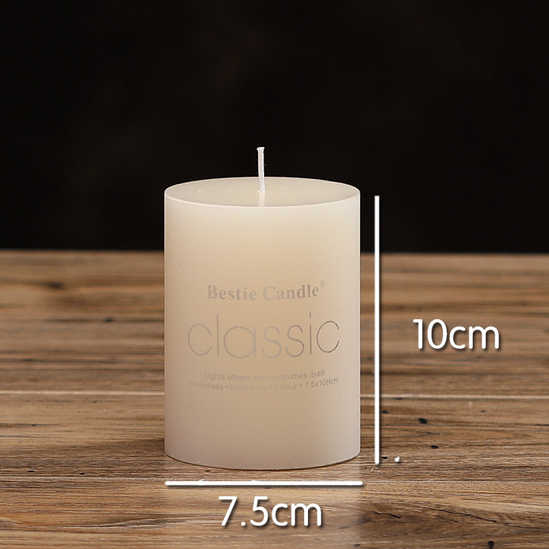 Hot Sale Unscented Customized Ivory White Pillar Soy Wax Candles For Weddings Home Decoration Paraffin Candles