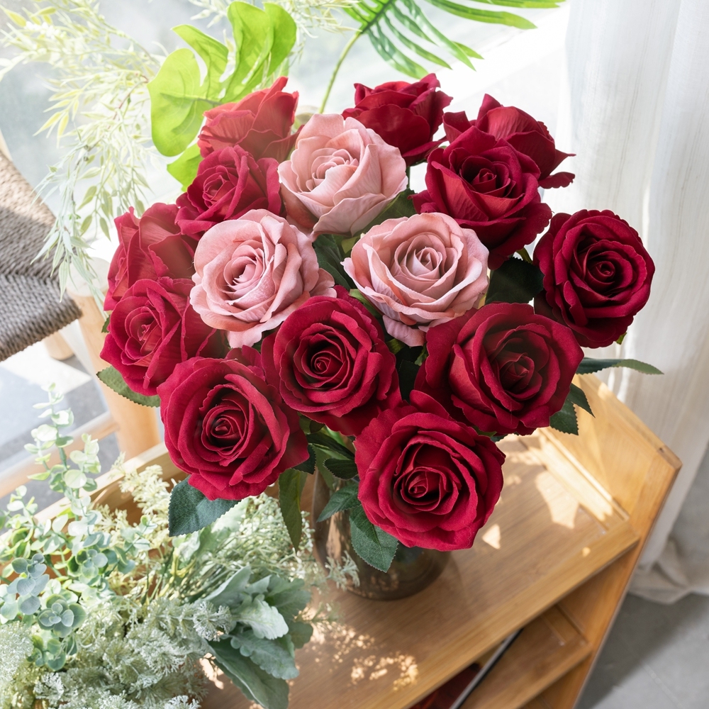 SYB03332 Artificial Silk Rose Flowers Factory Direct Wholesale Best Quality For Wedding Event Party Decoration