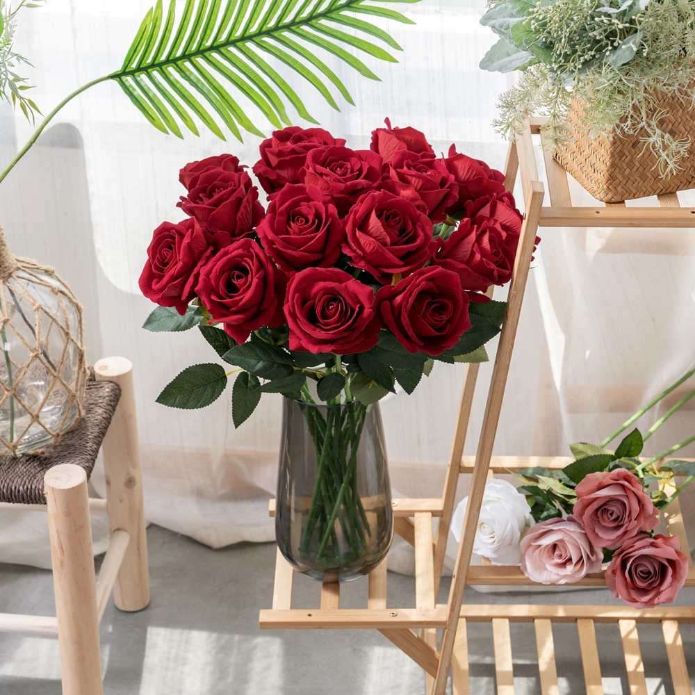 SYB03332 Artificial Silk Rose Flowers Factory Direct Wholesale Best Quality For Wedding Event Party Decoration