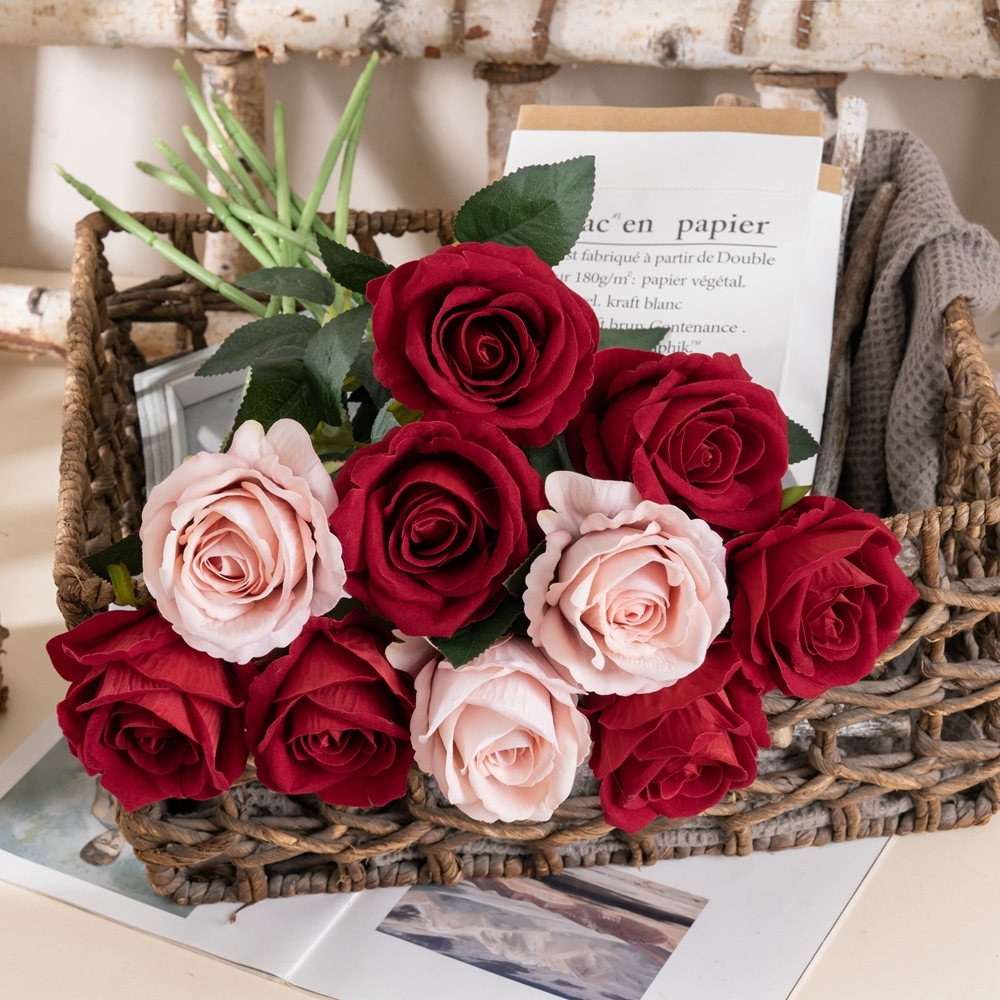 SYB03332 Artificial Silk Rose Flowers Factory Direct Wholesale Best Quality For Wedding Event Party Decoration