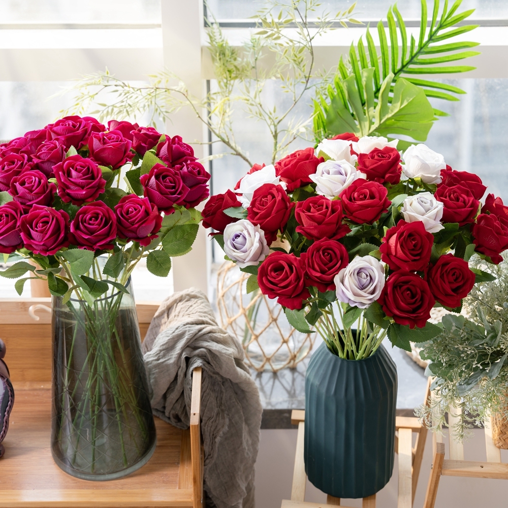 SYB03339 Artificial Silk Rose Flowers Factory Direct Wholesale Best Quality For Wedding Event Party Decoration