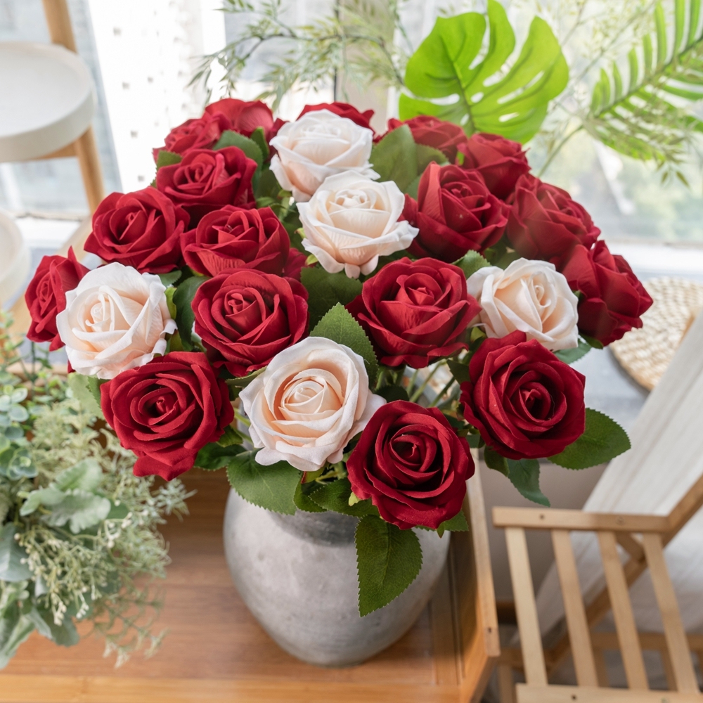 SYB03339 Artificial Silk Rose Flowers Factory Direct Wholesale Best Quality For Wedding Event Party Decoration