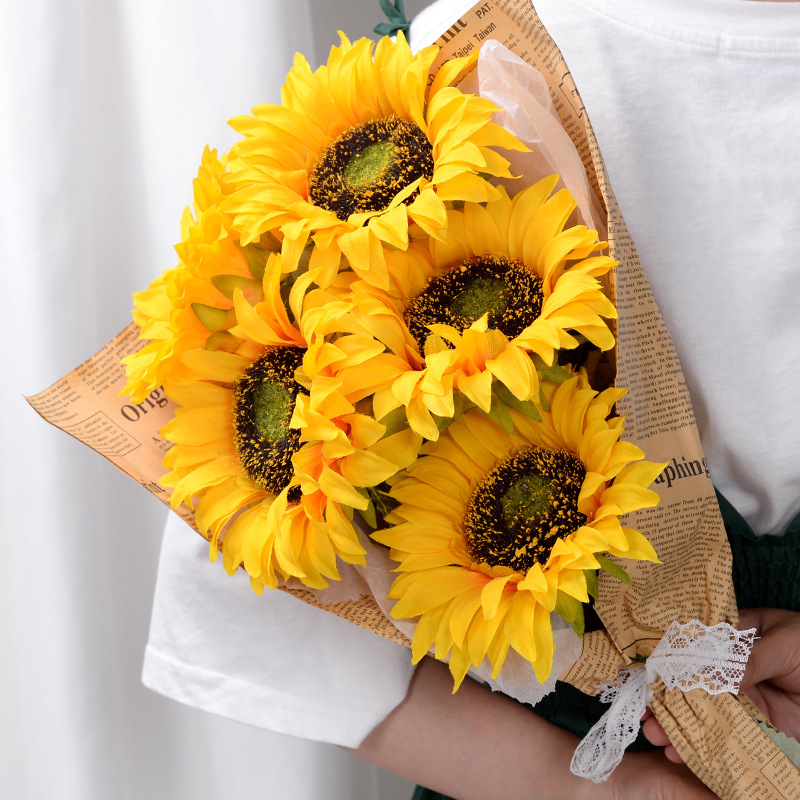 SYB7689 Artificial Sunflower Flower Factory Direct Wholesale Best Quality For Wedding Event Party Decoration