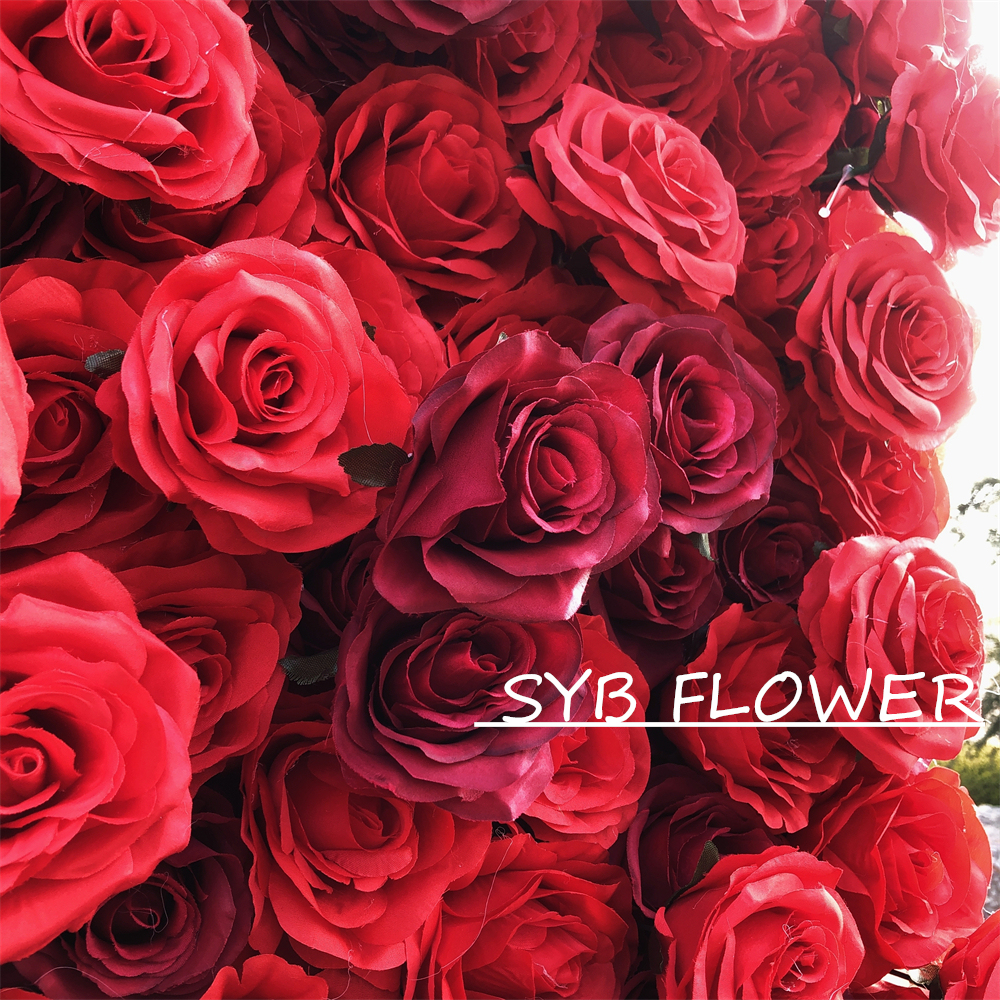 #165 Wedding Decoration Custom Size Roll Up Artificial Flowers Wall Backdrop For Event Party Decoration