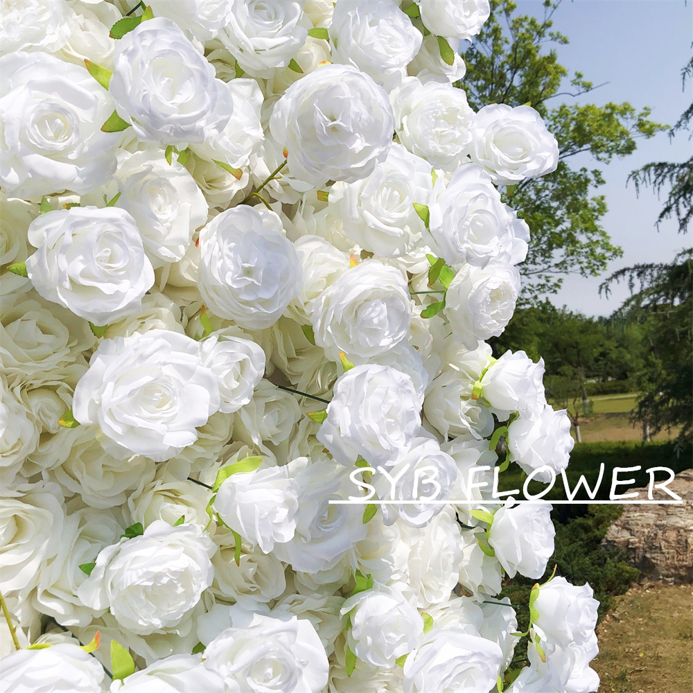 #232 Factory Direct Customized Rolling Up Fabric Artificial Flower Wall For Wholesale Event Backdrops For Wedding Decoration