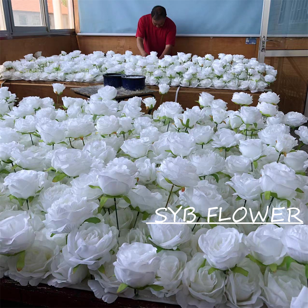 #232 Factory Direct Customized Rolling Up Fabric Artificial Flower Wall For Wholesale Event Backdrops For Wedding Decoration