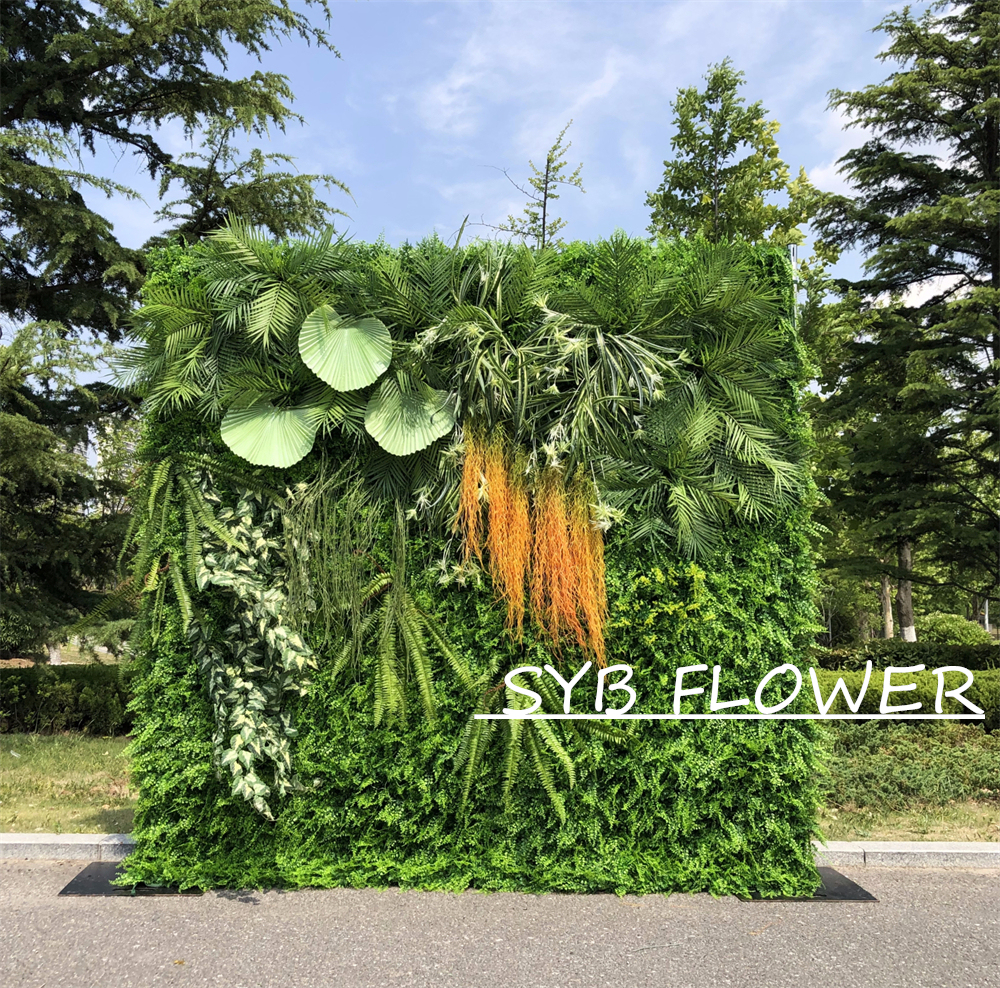 #314 Customized 3D/5D Cloth Back Roll up Articifial Flower Wall Backdrop For Wedding Event Party Decoration
