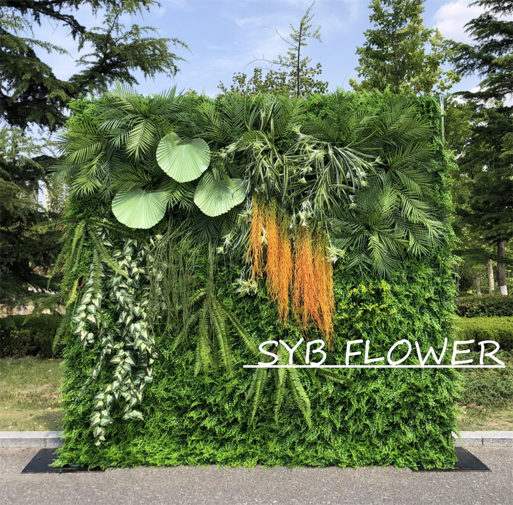#314 Customized 3D/5D Cloth Back Roll up Articifial Flower Wall Backdrop For Wedding Event Party Decoration