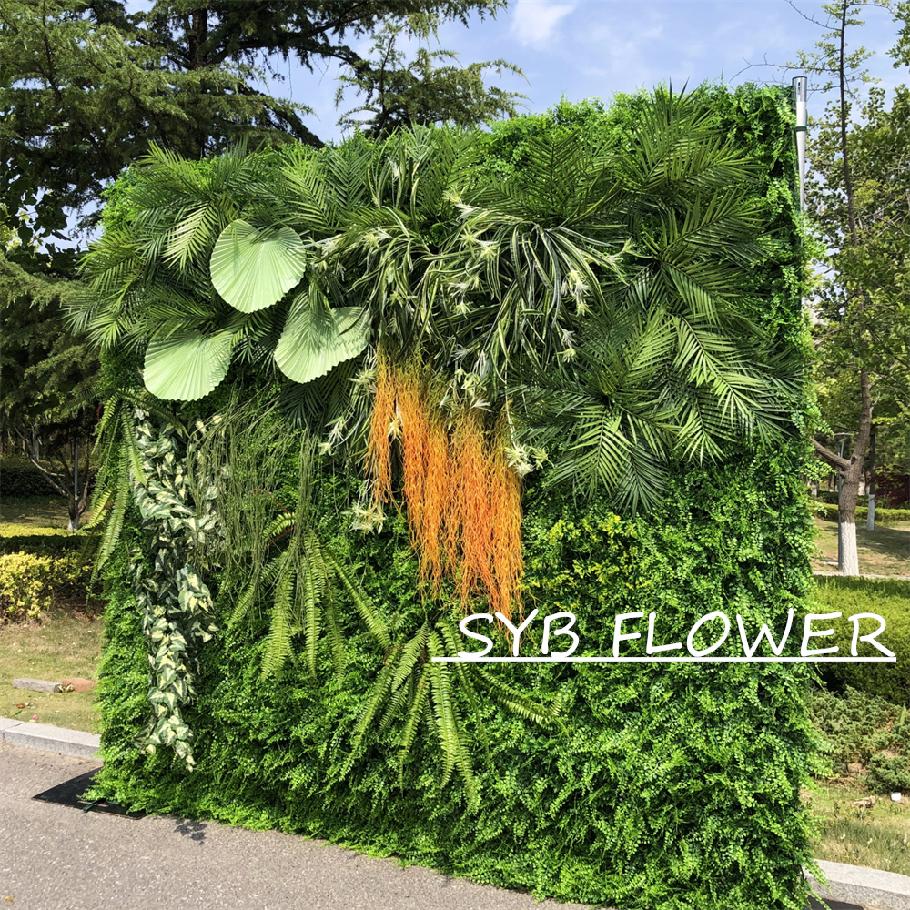 #314 Customized 3D/5D Cloth Back Roll up Articifial Flower Wall Backdrop For Wedding Event Party Decoration