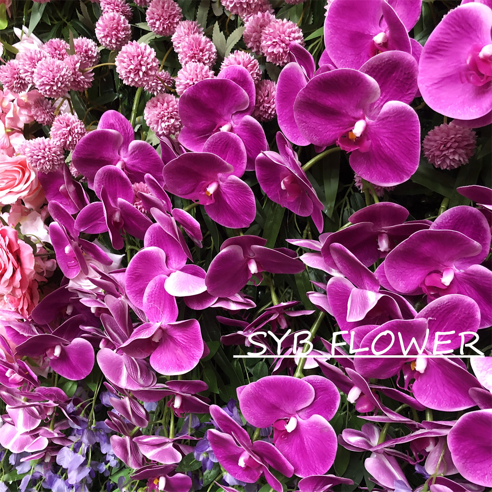 #313 Customized 3D/5D Cloth Back Roll up Articifial Flower Wall Backdrop For Wedding Event Party Decoration
