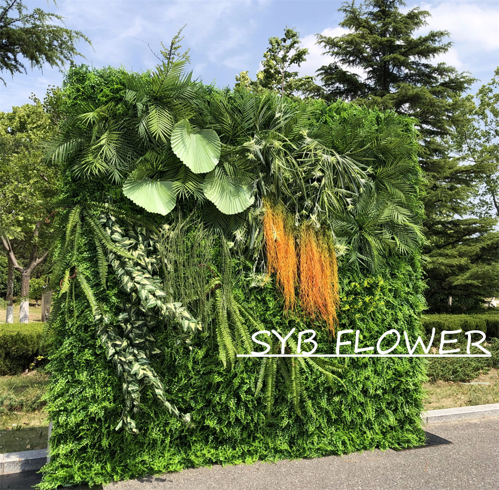 #314 Customized 3D/5D Cloth Back Roll up Articifial Flower Wall Backdrop For Wedding Event Party Decoration