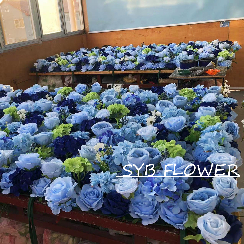 #320 Customized 3D/5D Cloth Back Roll up Articifial Flower Wall Backdrop For Wedding Event Party Decoration
