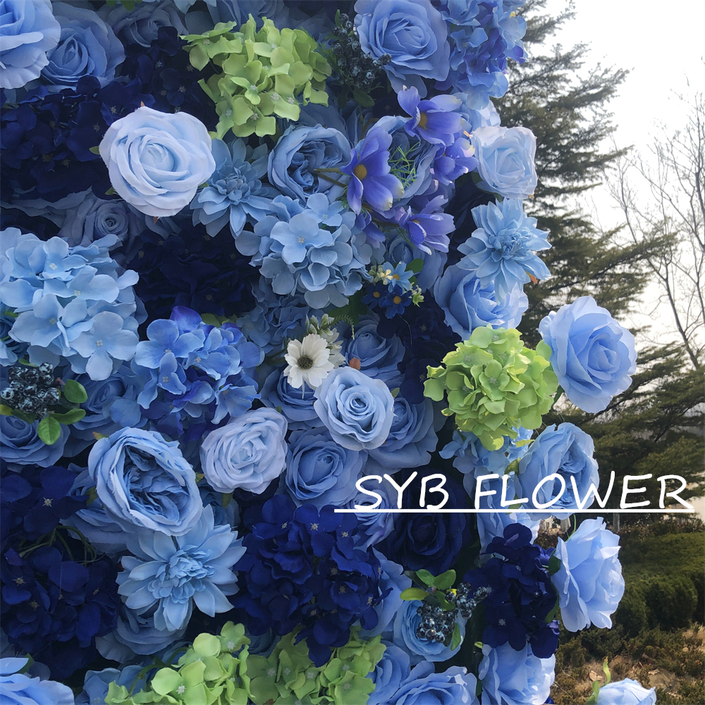 #320 Customized 3D/5D Cloth Back Roll up Articifial Flower Wall Backdrop For Wedding Event Party Decoration